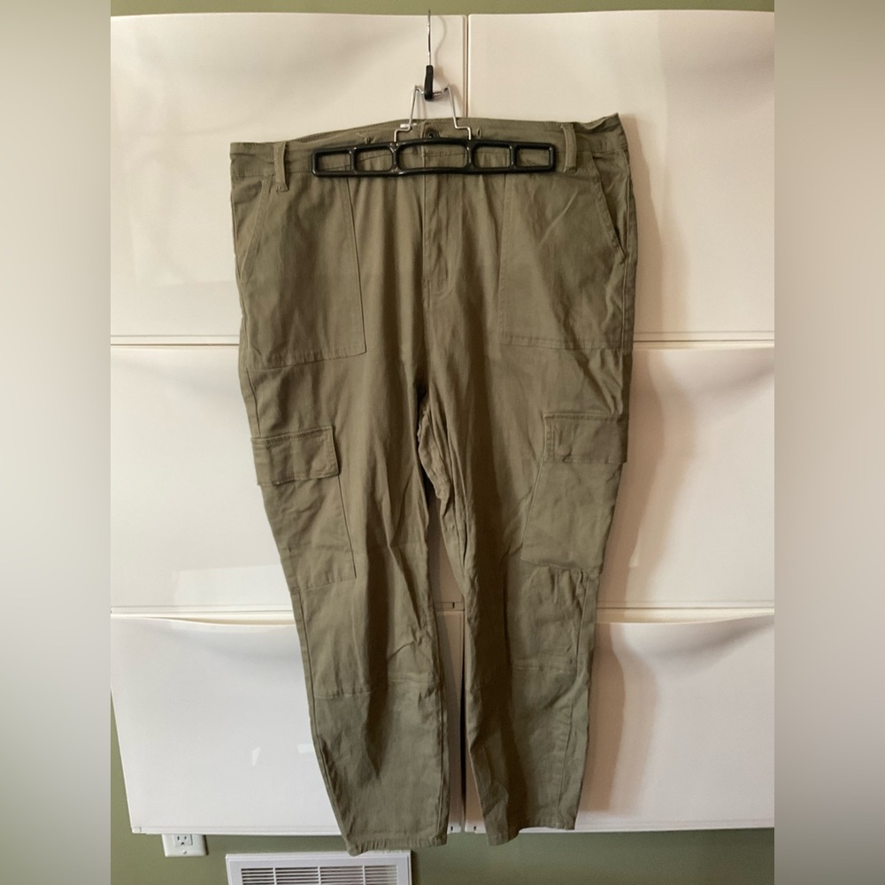 Women Olive Cargo Pants